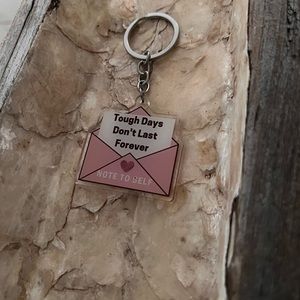 NWOT-Acrylic Note To Self Keychain